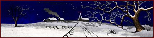 Canadian Christmas Story Village Illustration