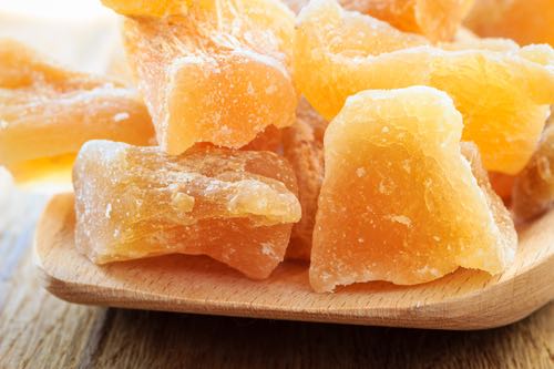 What are the ingredients in candied ginger?