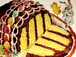 Get Grandma's Traditional Easter Cake recipes and make a Giant Easter Egg Cake without needing a mold, plus 3 additional dessert cakes for Easter or Spring.