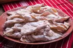 Get traditional Italian bow tie cookie recipes and make wanda (gloves) and angel wings. So easy to deep fry, sprinkle with sugar and enjoy. Crunchy delicious!