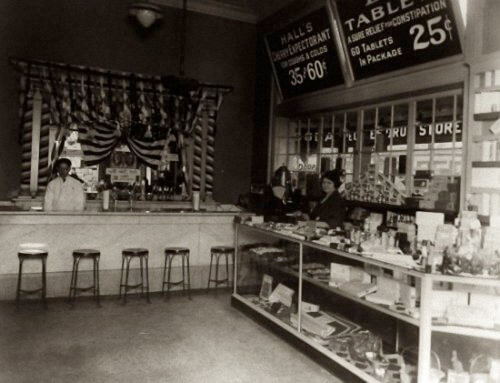 1920s Marble Soda Fountain In Pharmacy