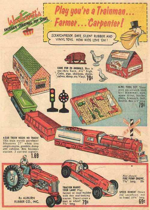Illustration of 1950s Boy's Toys from Dell Comics