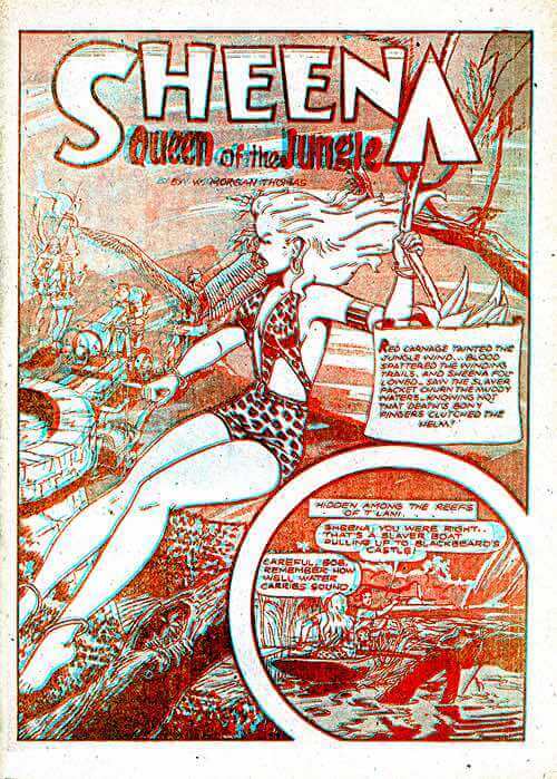 Page of Sheena, Queen of the Jungle 3D Comic Book, 1953