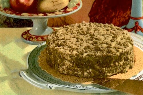 Vintage Caramel Nut Cake