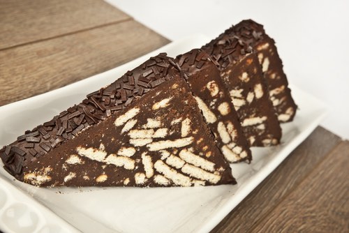 Chocolate Biscuit Cake Slices