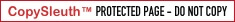 DMCA copyright protection monitored by CopySleuth™