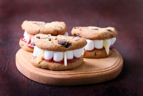 Dracula Dentures Cookies for Halloween