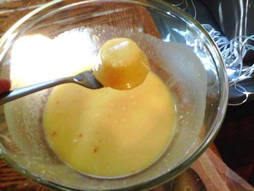 Drain Excess Glaze Mixture