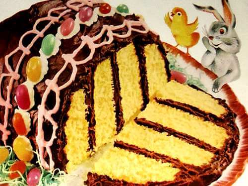 Get Grandma's Traditional Easter Cake recipes and make a Giant Easter Egg Cake without needing a mold, plus 3 additional dessert cakes for Easter or Spring.