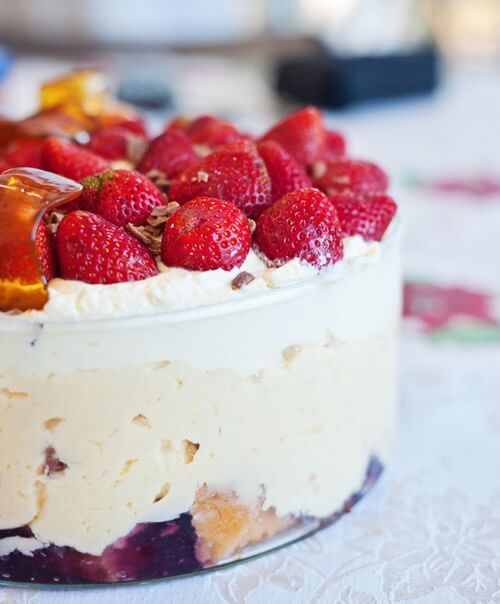 English Trifle with Whipped Cream