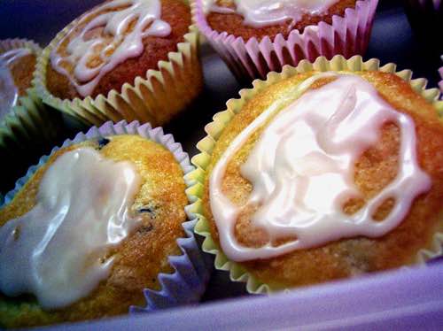 Glaze Decorated Cupcakes