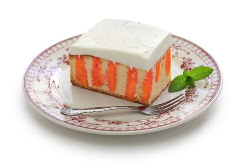 Piece of Halloween Poke Cake