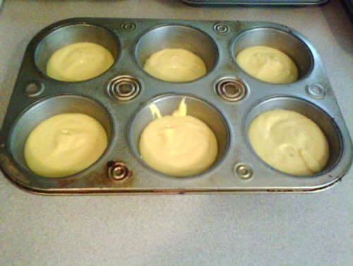 Leftover Muffin Batter in Pan