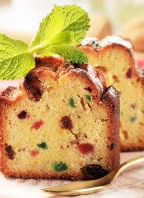Light Christmas Fruitcake Ready to Enjoy