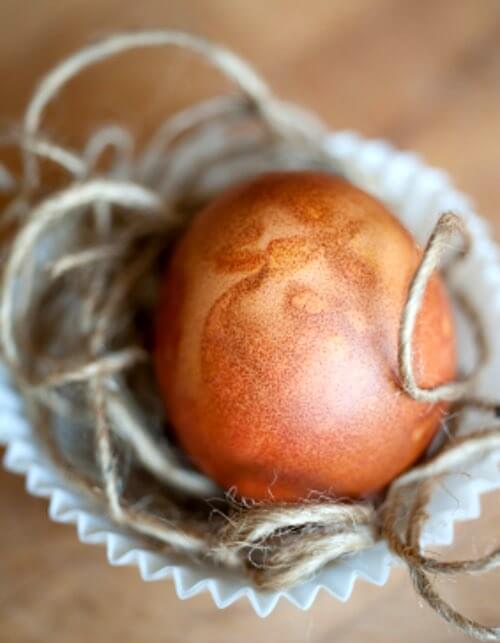 Onion Skin Dyed Easter Egg