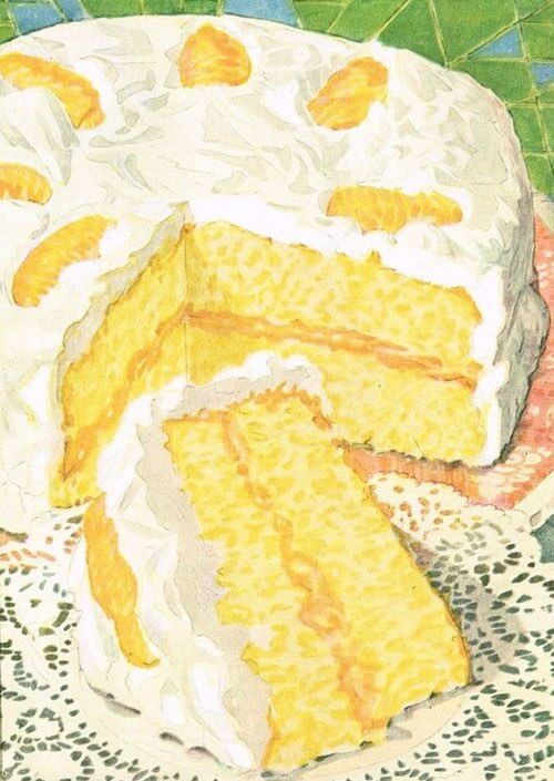 Homemade Orange Cream Cake
