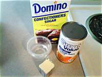 Ingredients for Orange Glaze
