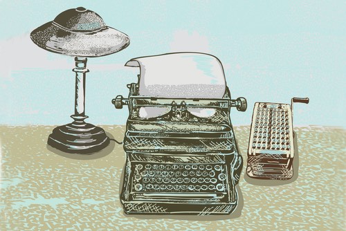 Retro Typewriter Illustration