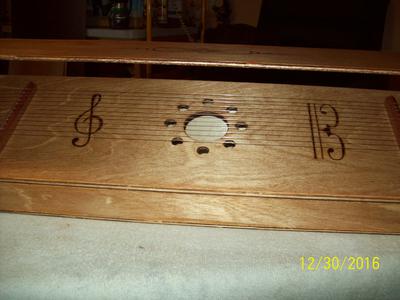Top of Aeolian Harp Sound Box and Lid