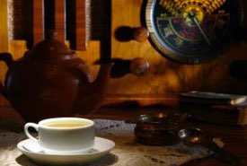 Cup of Coffee and an Old Time Radio Set