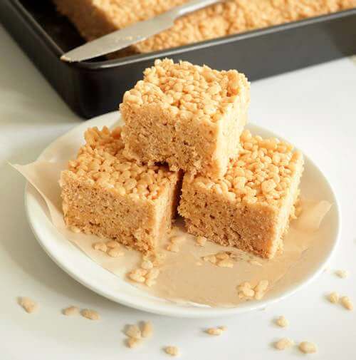 Unbaked Marshmallow Crispy Squares