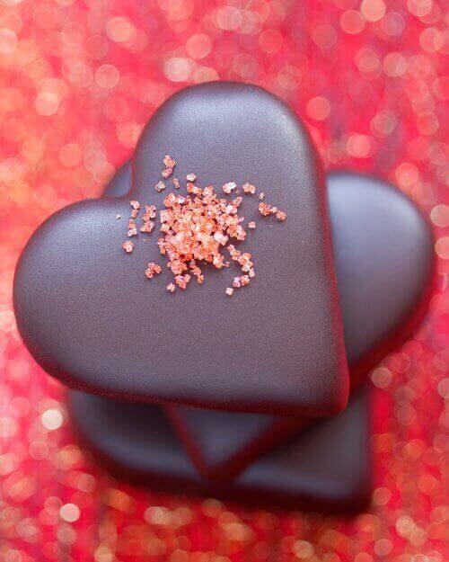 Homemade Valentine Chocolate Hearts