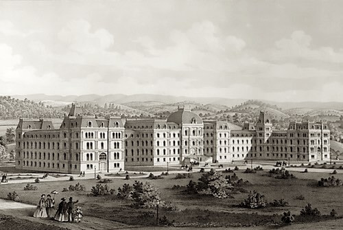 1862 Lithograph of Vassar Female College
