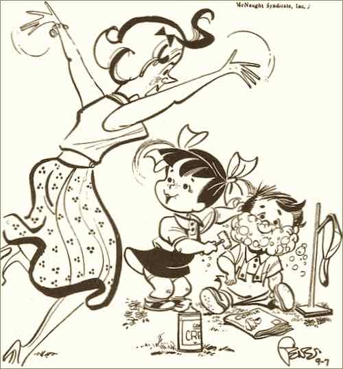 Vintage Angel Face Cartoon