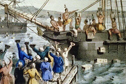 The Boston Tea Party Protest in 1773