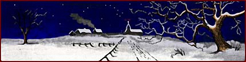 Christmastide Scene of a Canadian Village