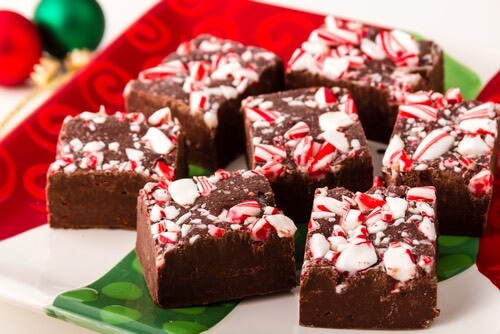 Chocolate Candy Cane Fudge