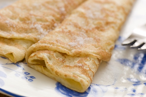 Get Grandma's traditional English pancake recipe and make those delicious rolled pancakes the British are known for. Simple ingredients and simple to make!