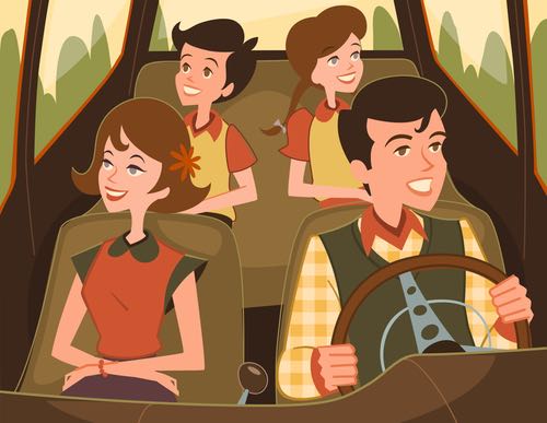 Illustration of a Family Picnic Outing