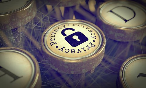 Privacy Key on Vintage Typewriter