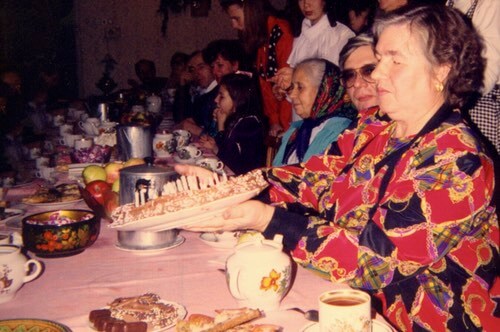 Russian Birthday Cake with Candles