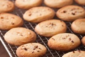 Tasty Looking Almond Cookies on a Wire Cooling Rack