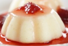 Italian Budino di Semonlina with Preserves