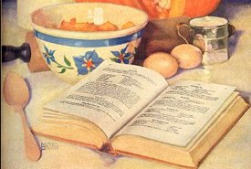 Vintage Illustration of Pumpkin Pie Ingredients