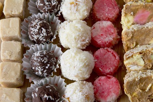 Colorful Rows of Homemade Candies