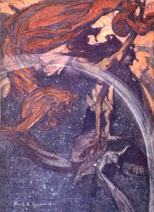 Color Illustration from With the Night Mail by Rudyard Kipling